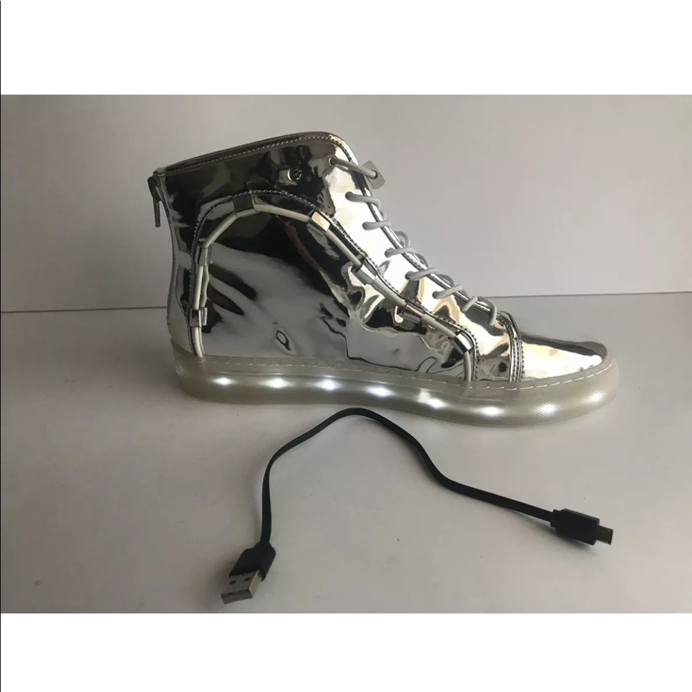 Women Katy Perry Miranda Silver Metallic Light Up